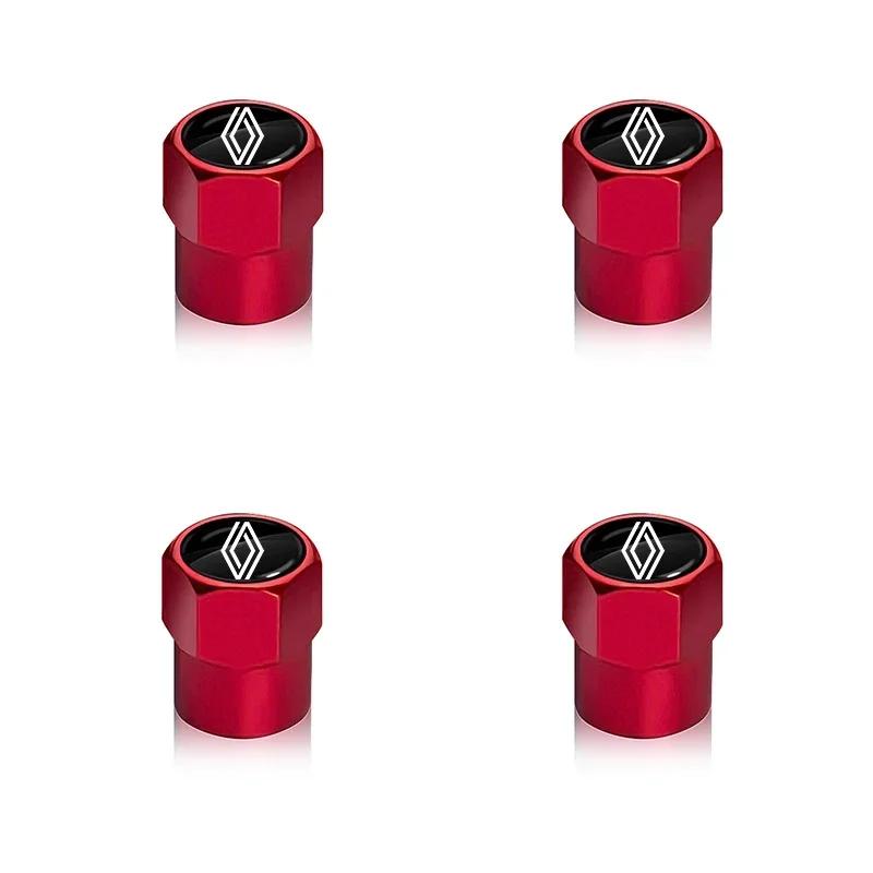 Hub Caps New 4Pcs Car Wheel Tire Valve Caps Air Stem Covers Accessories For Renault RS Megane 2 3 Twingo Clio Talisman Captur Tr