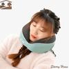 Portable Breathable Fabric U-shaped Pillow Slow Rebound Foldable Neck Pillow With Storage Bag Headrest Business