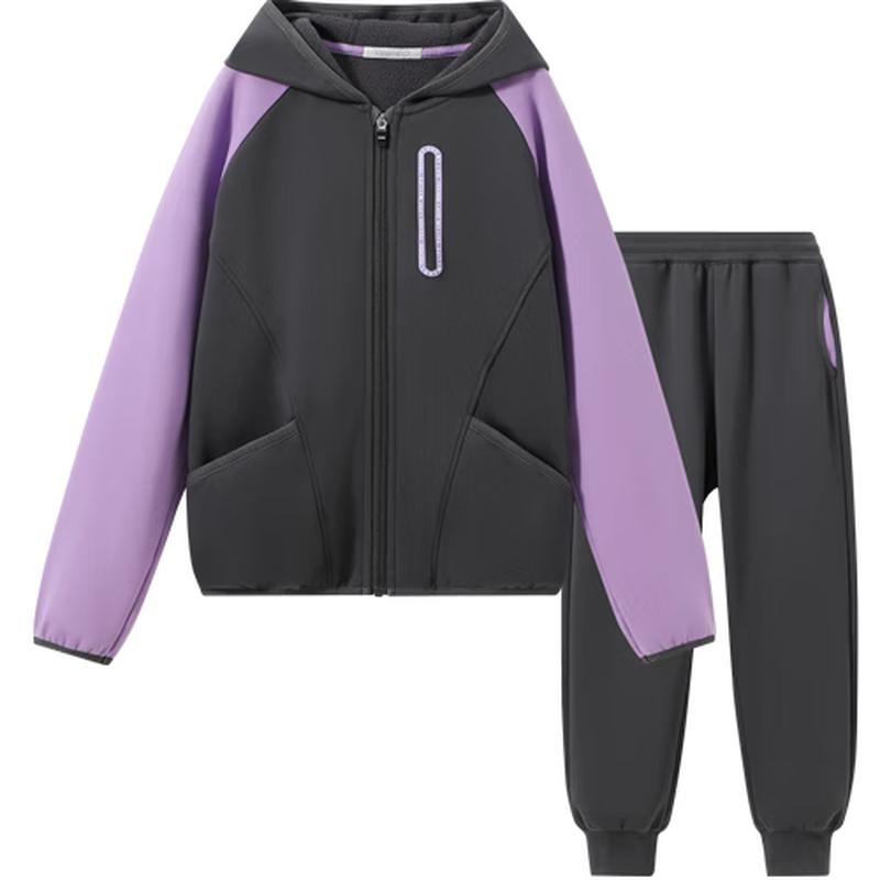 YEEHOO Kids Fleece Jacket & Pants Set 130