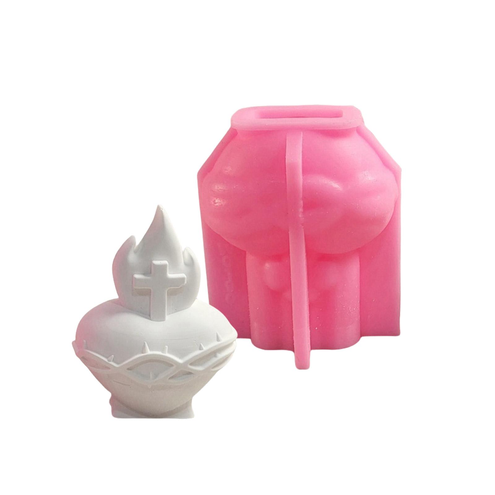 

Гибкая силиконовая форма Формы для свечей 3D узор сердца Форма для смолы Принадлежности для рукоделия Подходит для украшения комнаты