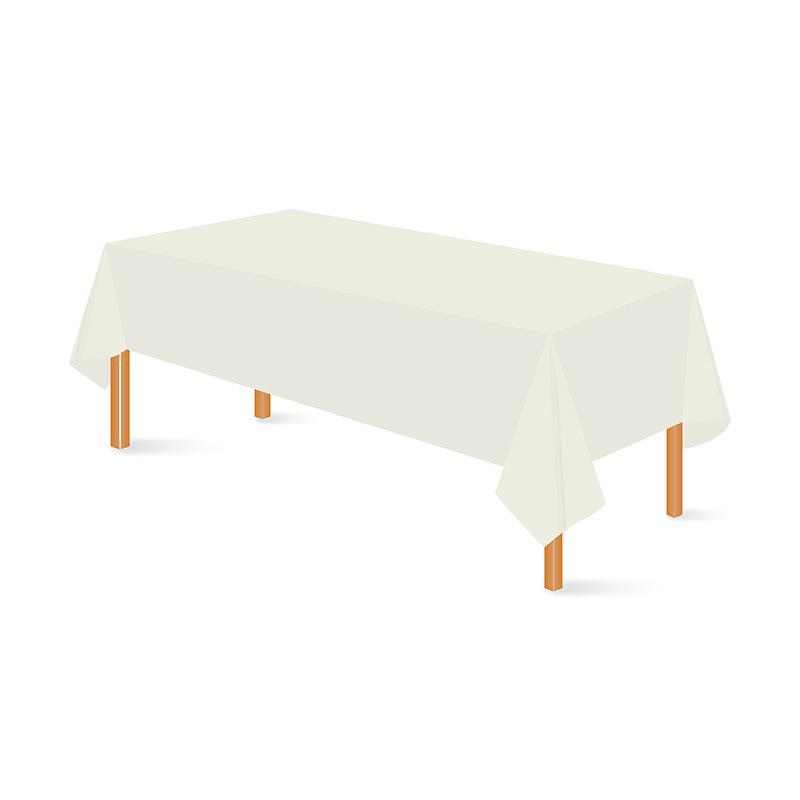Einweg-Tischdecke aus PEVA, einfarbig, rechteckig, für Hochzeiten, Restaurants, Hotels und Zuhause (137x274 cm)