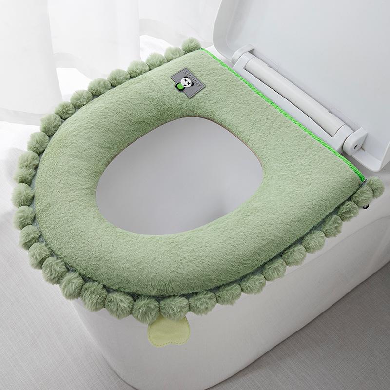 New Thickened Plush Toilet Mat Winter Toilet Seat Cushion Ferrule Toilet Toilet Mat