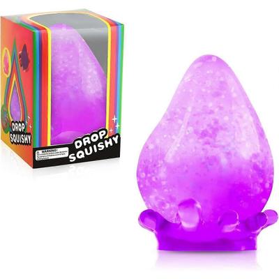 Giocattolo Morbido Goccia d'Acqua e Malto, Giocattolo Fidget Elastico con Glitter, Giocattolo Sensoriale per Alleviare lo Stress per Bambini e Adulti, 4 Colori