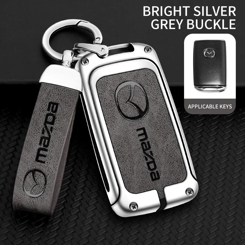 Zinc Alloy Car Key Holder for Mazda Axela Atenza 3 2 6 CX3 CX5 CX30 CX8 CX9 MX5 RX7 RX8 SKYACTIV Remote Protector Car Key Cover