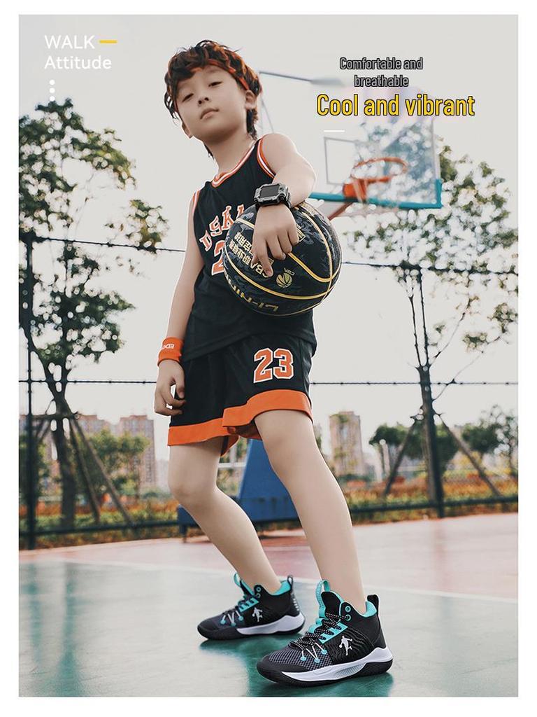 Basketbal Training Hoge Sneakers voor Kinderen & Tieners, Sport Schoenen met Mesh voor Herfst & Winter