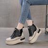 Genuine Leather Winter Shoes Women Snow Boots Flat Non-slip Warm Plush Ladies Ankle Boots Thick Sole Height Increasing 8cm