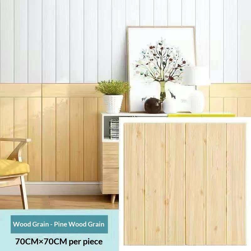 3D Wood Slat Wall Panels Self Adhesive Sound Absorbing For Home Living Room Office Wall Decor
