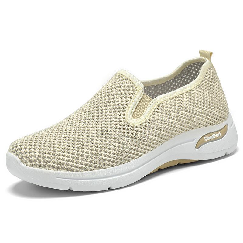 Old Beijing Cloth Shoes Women's Shoes One-pedal Casual Shoes Summer Fly-woven Shoes Soft-soled Breathable Mesh Shoes Comfortable Mother Shoes