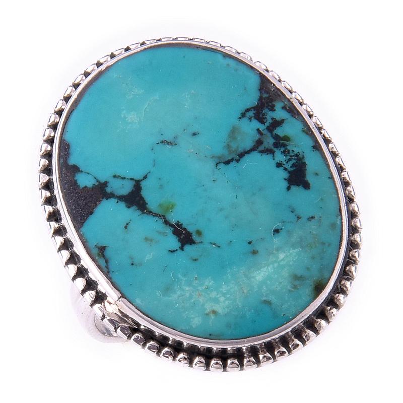 Natural Tibetan Turquoise Gemstone Handmade 925 Sterling Silver Ring Size 8 e2i42