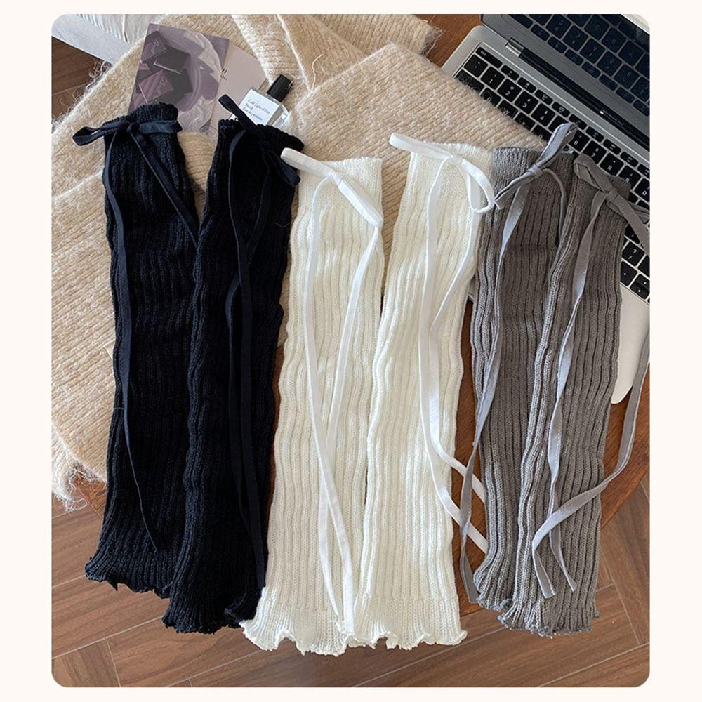 Elastic Foot Cover Knitted Lolita Style Socks Korean Style Kids Lace Leg Warmers  Winter Season