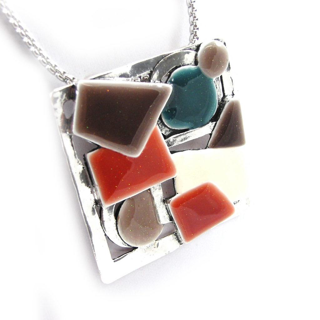 

Les Trésors De Lily [G6132] - Дизайнерское колье Anamaya оранжево-коричневого цвета