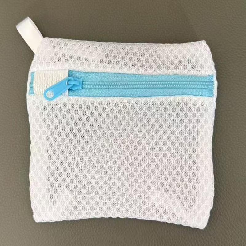 Zipper Mesh Laundry Bag Heavy Duty Polyester Delicate Clothes Washing Bag Portable Storage Organizer for Small Garments