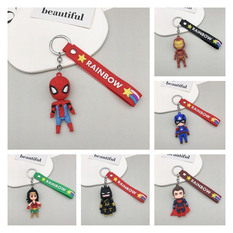 Marvel And Dc Hero Keychain Set Durable And Colorful Superheroes Keyring For Kids And Adults