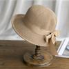Curled sun hat women's sun protection hat summer travel face cover sun hat versatile new knitted bucket hat