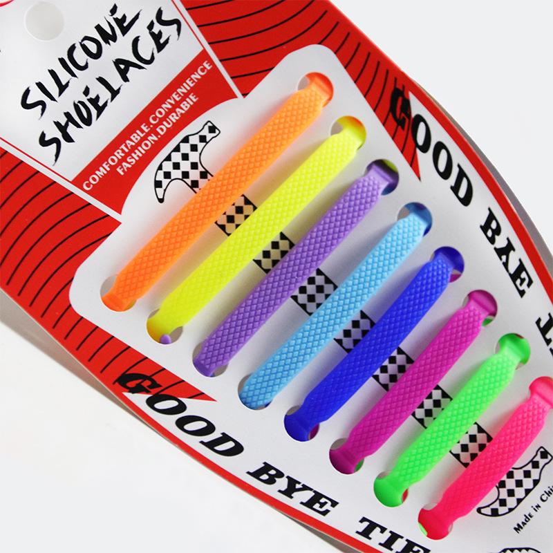 Lacets de chaussures créatifs en silicone élastique avec marteau