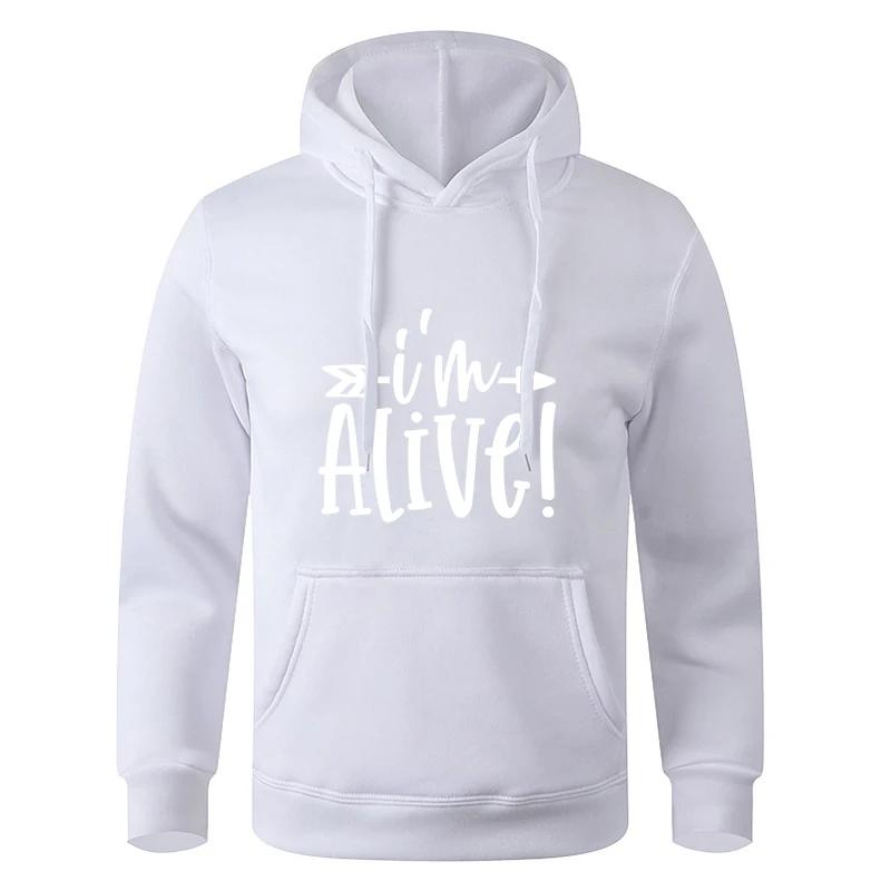 Men's Multi - Color Fashionable Printed Pocket Casual Sports Fitness Pullover Hoodie Sweatshirt