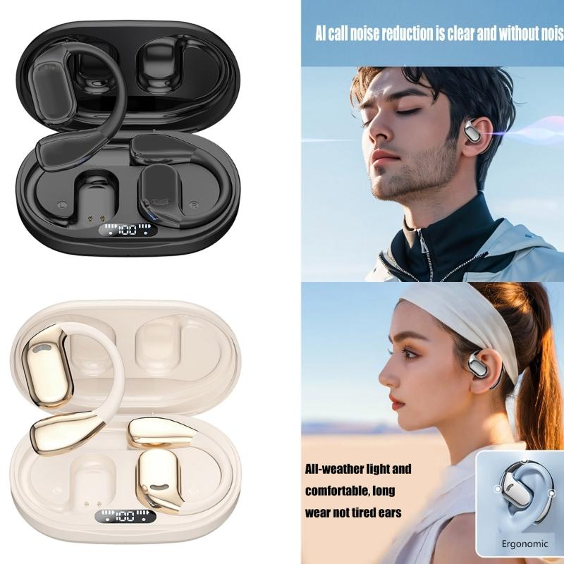 Open Ear Earbuds Open Ear True Wireless Headphone Bluetooth-compatible Headphone Earphones IPX5 Waterproof for Home
