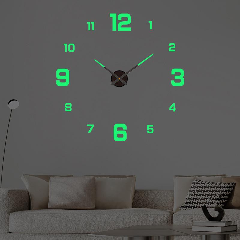 Creative Digital Diy Wall Clock Personalized Home Punch-free Decorative Wall Clock Living Room Clock Simple Silent Wall Clock
