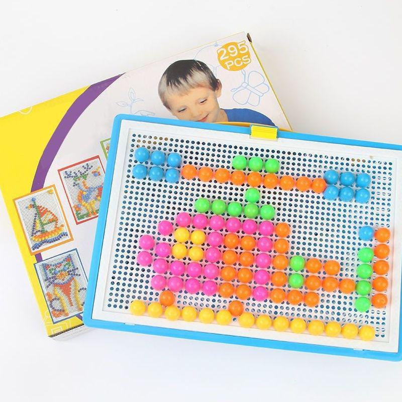 Interlocking Mushroom Nails Puzzle Toy for Kids - Creative Assembly Blocks for Boys & Girls, Perfect Birthday or Kindergarten Gift