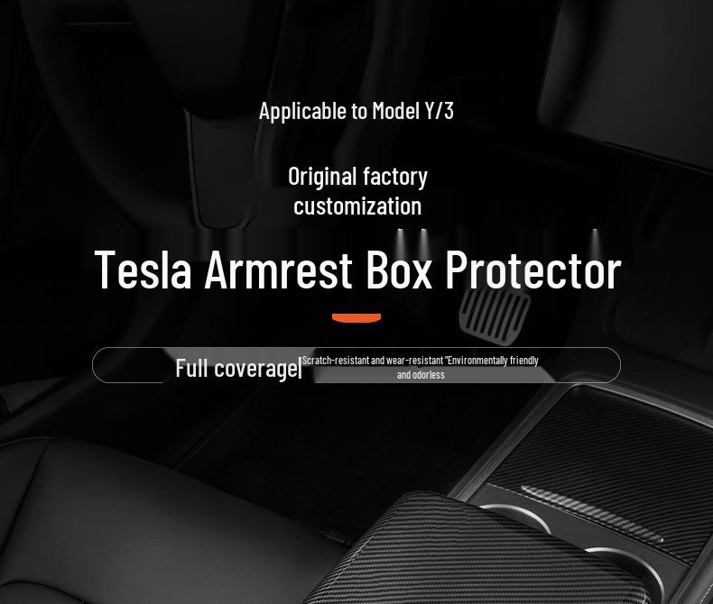 Tesla Model 3/Y Carbon Fiber Rear Vent Armrest Cover