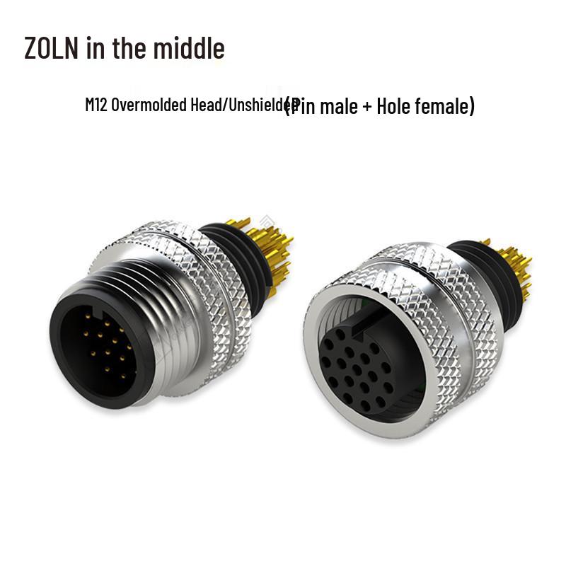 Zhonglian M8 IP67 Plastic Coated Head, Shielded/Unshielded, Easy Plug-in/Out.