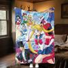 Japanese anime cute cartoon theme Sailor Moon Tsukino Usagi blanket suitable for home beds, sofa covers, office nap, outdoor warm blankets O14