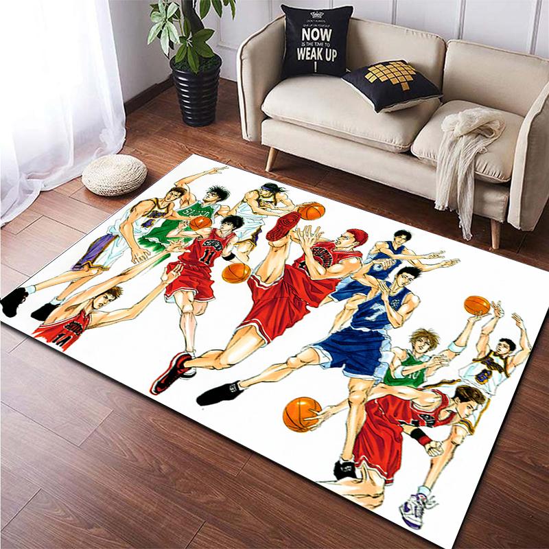 Slam Dunk Digital Painting Carpet for Living Room Large Area Rug Black Soft Carpet Home Decoration Mats Boho Rugs Picnic