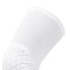 2PCS Knee Brace Unisex Lengthened Honeycomb Anti Collision Compression Knee Sleeve for Basketball White L  For