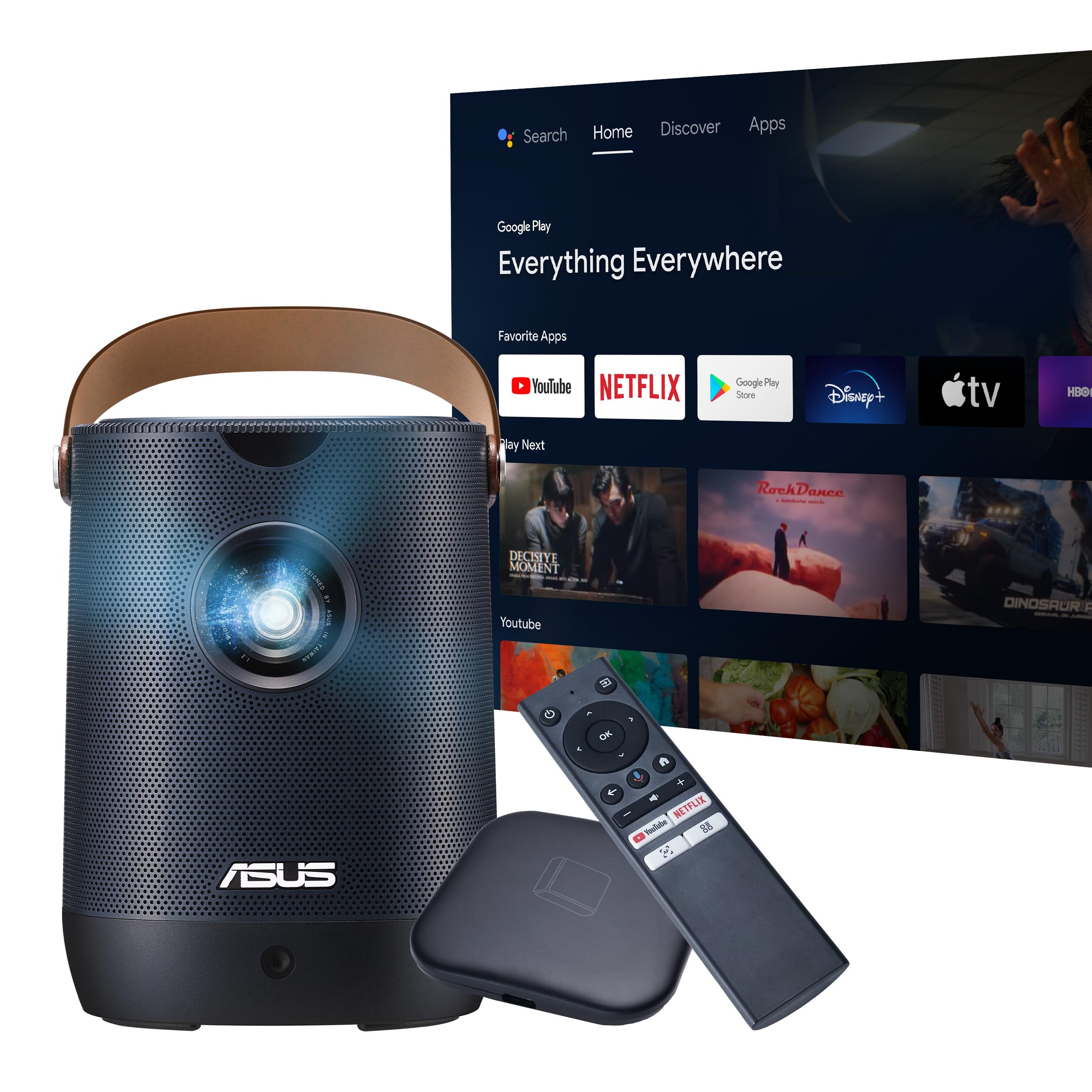 

ASUS ZenBeam L2 Розумний Портативний LED Проектор LED Джерело Світла 960 Люмен 1080P Android TV Box Звук Harman Kardon 10Вт Динамік Короткофокусний Об єктив Дім чорний