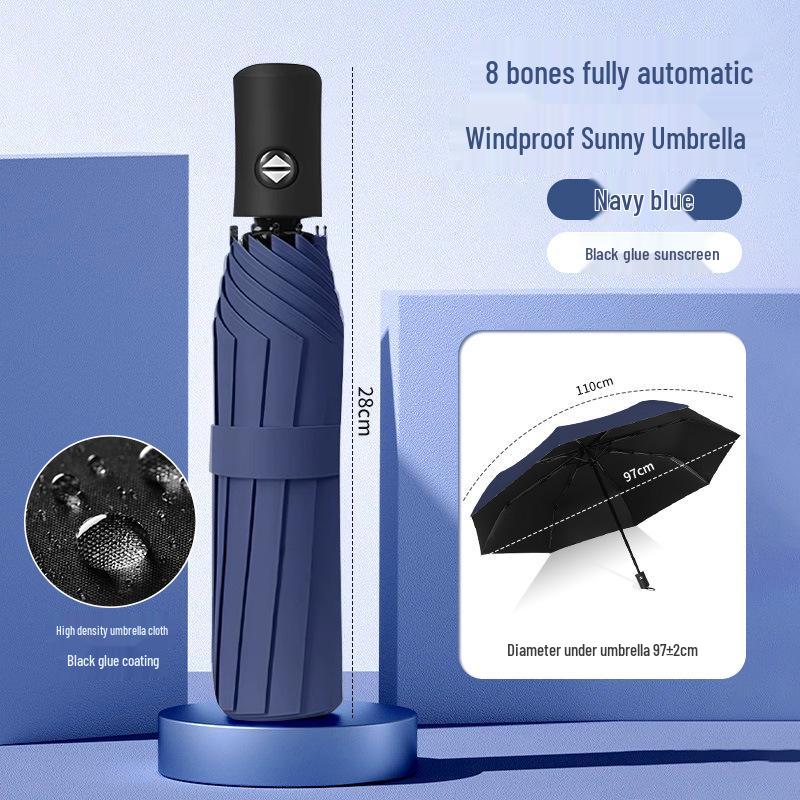 Women's Oversized Folding Umbrella – Thickened, Large, for Sun and Rain