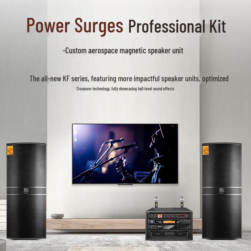 SANSUI KF215 Professional Dual 15-inch KTV Speaker Set CN plug (adapter included)