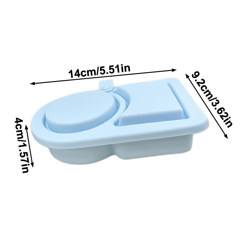 1Pieces Silicone Condiment Box For Sauce Container With Lid Portable Small Lunch Box Accessories Dip Container Outdoor Tableware