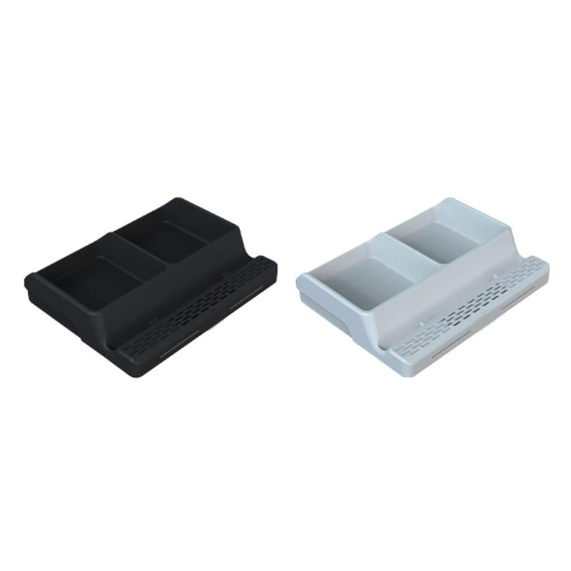 Multifunctional Non Slip Car Dashboard Phone Mount Holder Rack with Parking Number Plate Organizer Storage Box Container