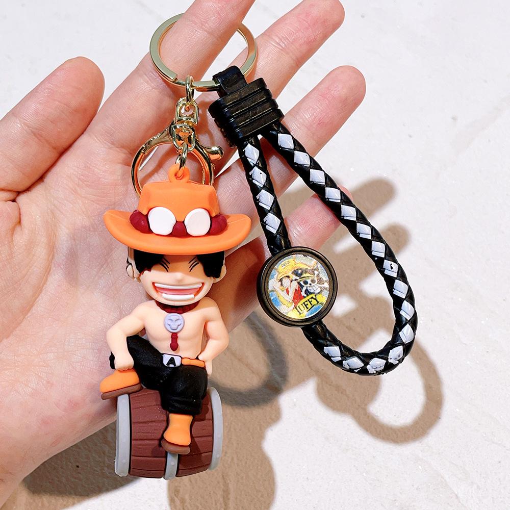 50Styles ONE PIECE Themed Keychain Cute Luffy, Roronoa Zoro, Silicone Toy Doll Key Chain Backpack Decor Small Gifts for Friends