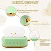 Plastic Adorable Toast Night Lamp for Kids | Rechargeable LED Bedside Light with Smiling Face | Cute Desk Lamp for Bedroom, Nursery, Study
