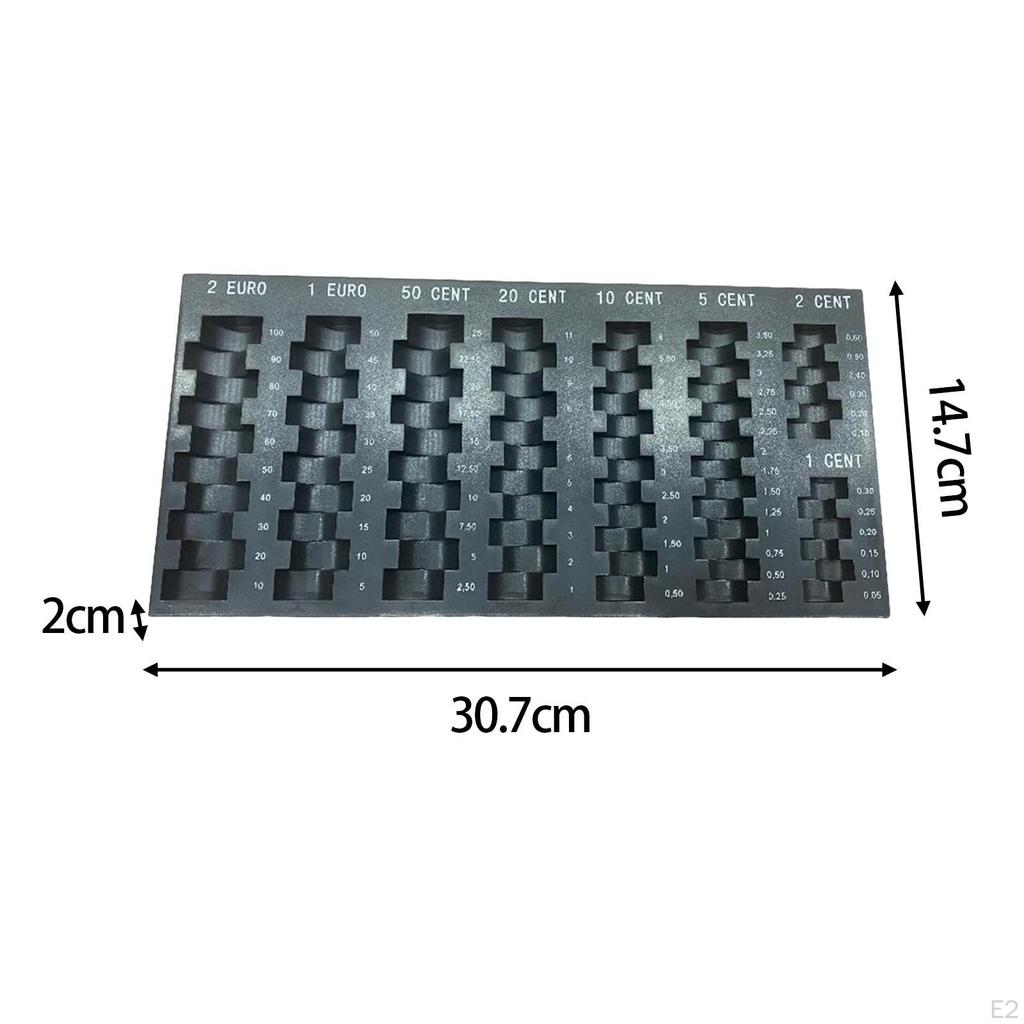 Pudełko do przechowywania euro Organizer na pieniądze Uniwersalny Czarny, Kaseta na pieniądze Tacka Prezenty Dozownik