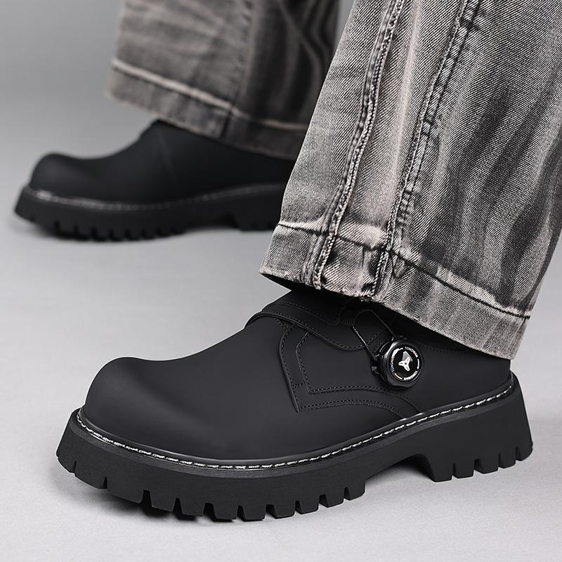 Fashion Thick Bottom Men’s Casual Leather Shoes Classic Business Male Wedding Shoes Leisure Walk Oxford Footwear Stylish Shoes Sneakers