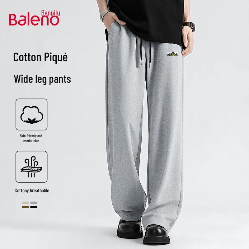 

Baleno Men s Cotton Blend Sports Casual Straight-Leg Pants L