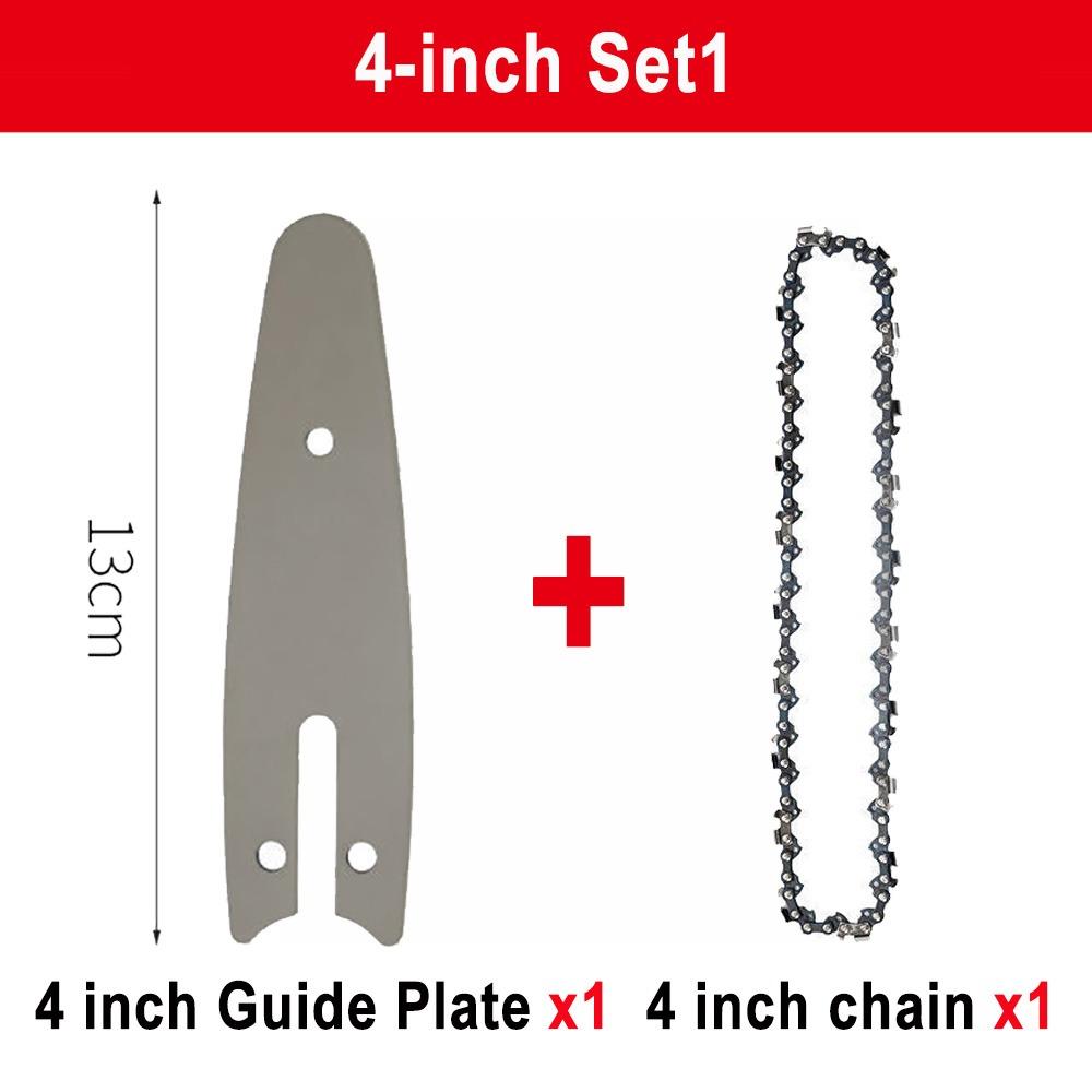 1Set for Electric Saw Chain Guide Plate Set Electric Saw Parts Garden Tool Saw Chain Kit 4/6/8 Inch Logging Pruning