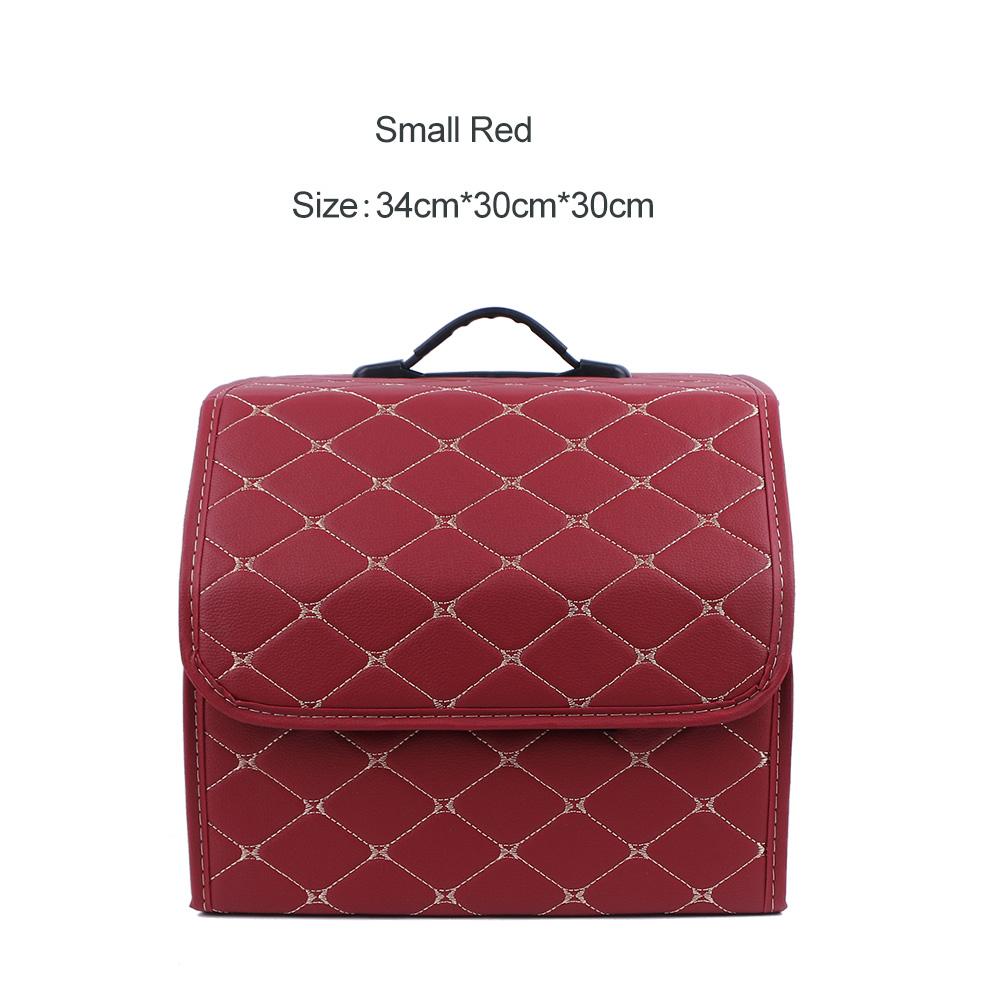 Collapsible Car Organizer Box For Trunk Portable Pu Leather Storage Box Multipurpose Auto Accessories Organizer Bag In The