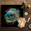 Fashion Skull Flower Tablecloth Colorful  Oil Resistant Decorative  Tapestry Home Decor Kitchen