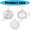 Stylish Clear Glass Crystal Candy Canister With Lid Covered Snacks Dish Jar Trinket Jewelry Box Organizing Small Items
