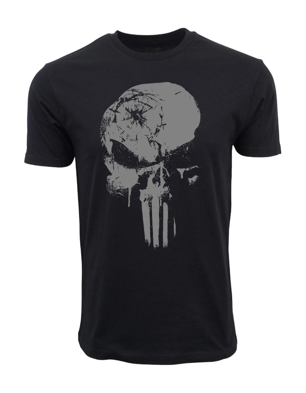 Unisex Adult Casual Movie PISHER BULLET IN THE HEAD SKULL T SHIRT T... XXXL