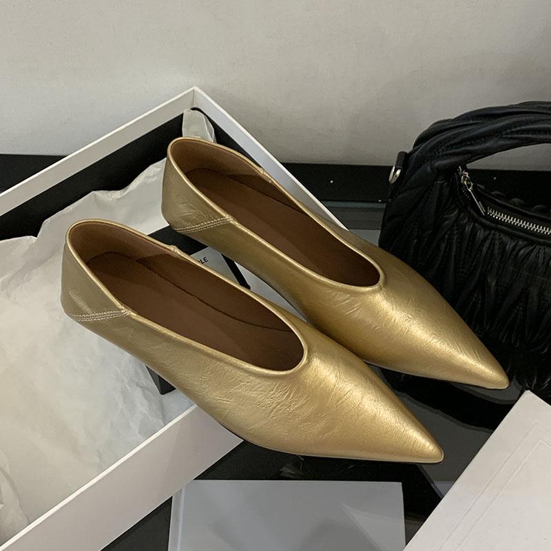 Fashion 2025 New Footwear Shallow Women Flats Slip On Shoes Soft Female Casual Fashion Pointed Toe Ladies Flats With Shoes Spring Autumn