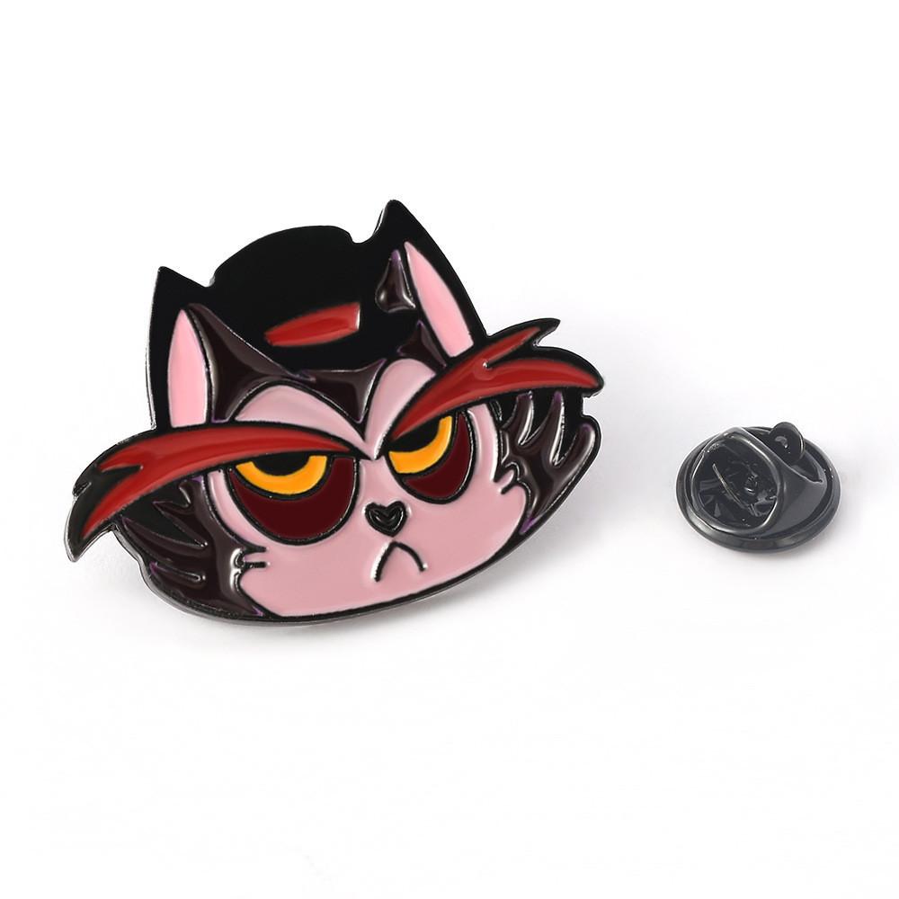 Hazbin Hotel Cartoon Drip Oil Alloy Brooch Geometric Style Factory Direct Sales