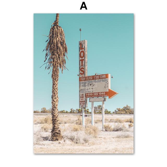 

Здание магазина мотеля в пустыне, картина на холсте, скандинавские плакаты и принты для гостиной, украшения дома, фотографии для интерьера 21*30cm