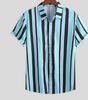 Camicia Casual da Uomo a Maniche Corte a Righe Primavera 2025