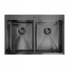Joel Double Bowl Matte Black Inset Sink 55 X 83 Black