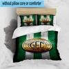 3pcs Football Club Emblem Printed Bedding Set Duvet Cover Closure Includes 1 Duvet Cover & 2 Pillowcases Bedding Sets Home Decor Gifts