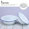 Retro Emaille Suppenschüssel Küche Mischen Vintage Emailleware Salat Haushalt Emaillebecken Deckel Schmalz Teigschüssel Dekorative Suppenschüssel